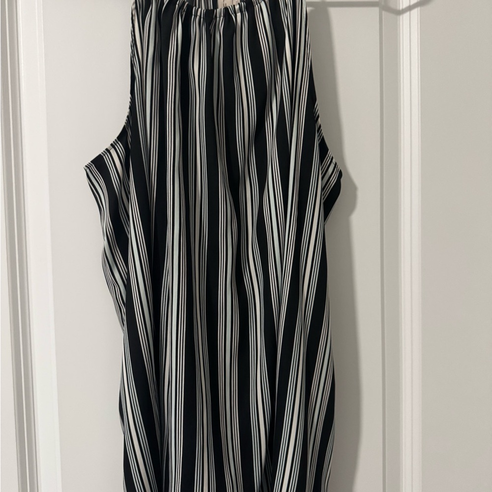 LOFT Monochrome Striped Swing Top with thin straps